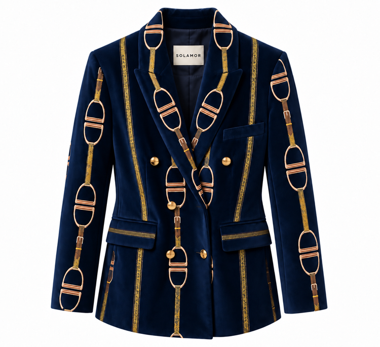 Emperial – Blue Velvet Blazer
